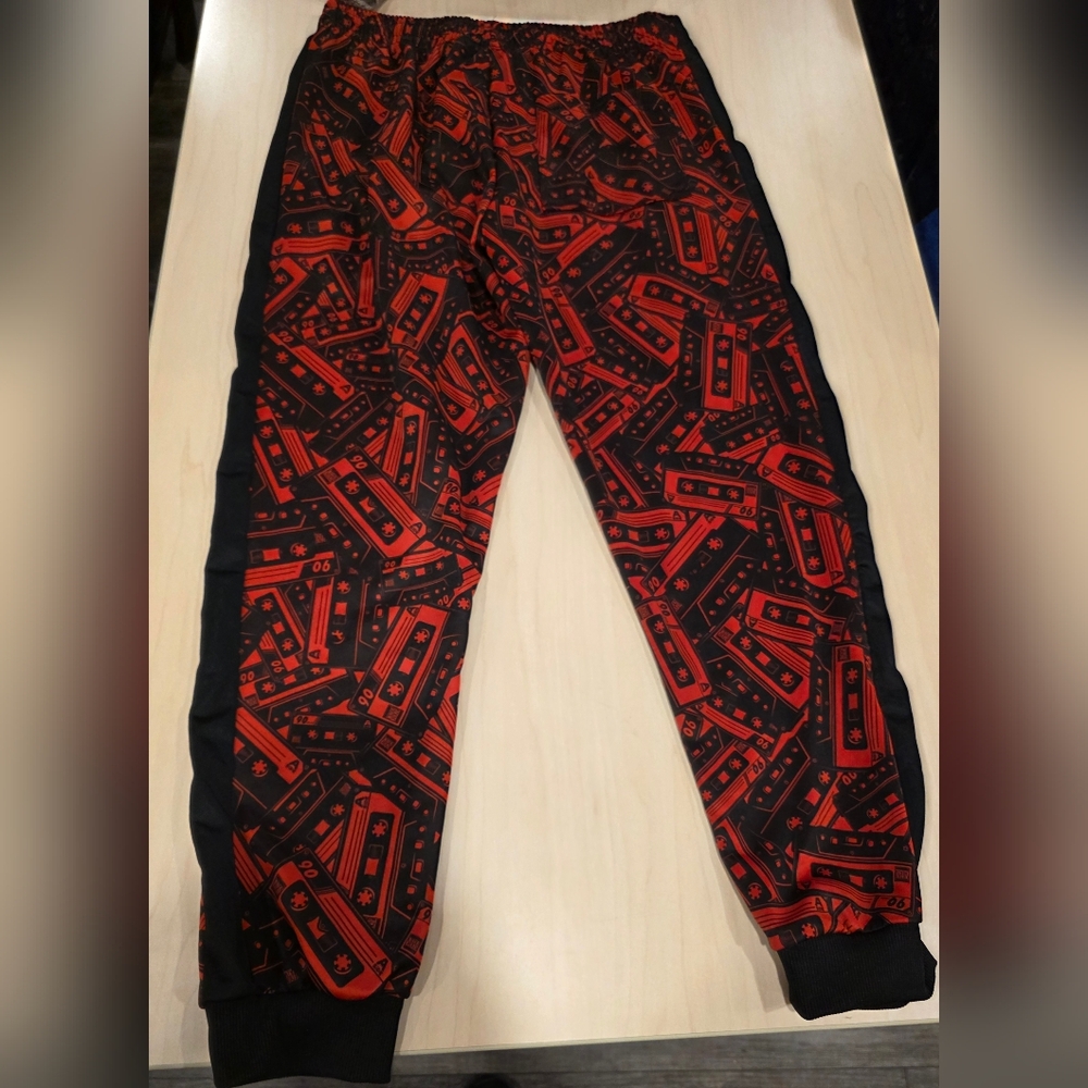 G-NET Retro Cassatte Tape Graphic Print Lounge/Jogger Pants Size L